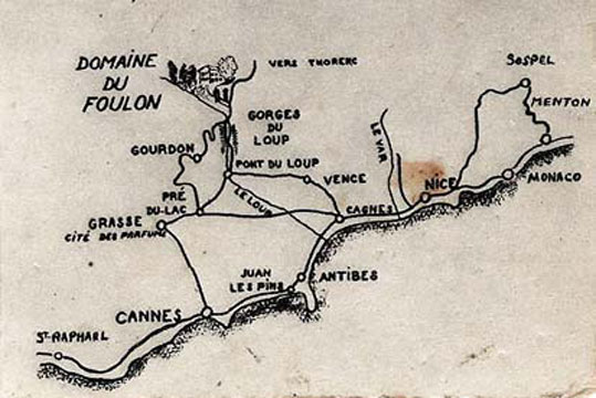 Even in the fifties the owner was aware of what a rare location Le Foulon enjoys.