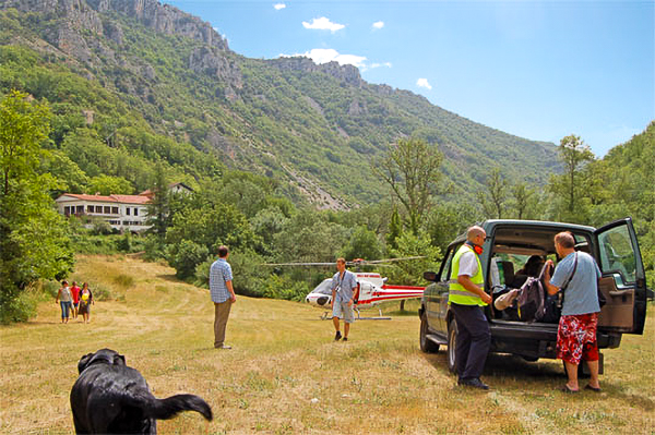 Arrive in style by helicopter
